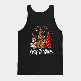 Merry Christmas/ Christmas Tree Prints / merry christmas Gift/ Sublimation Trees/ ladies holiday Tank Top